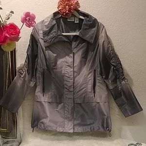 ☔ Zenergy Chico's SteeleGrey & Violet L 27"Pit 20"